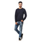 Men Regular Fit Grey Sweater