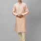 Men Green Jacquard Viscose Polyester Blend Kurta