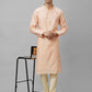 Men Green Jacquard Viscose Polyester Blend Kurta