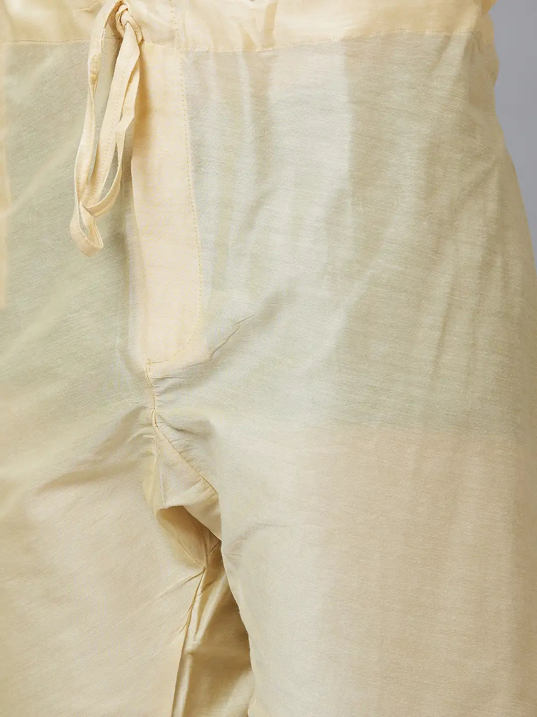 Men Green Jacquard Viscose Polyester Blend Kurta