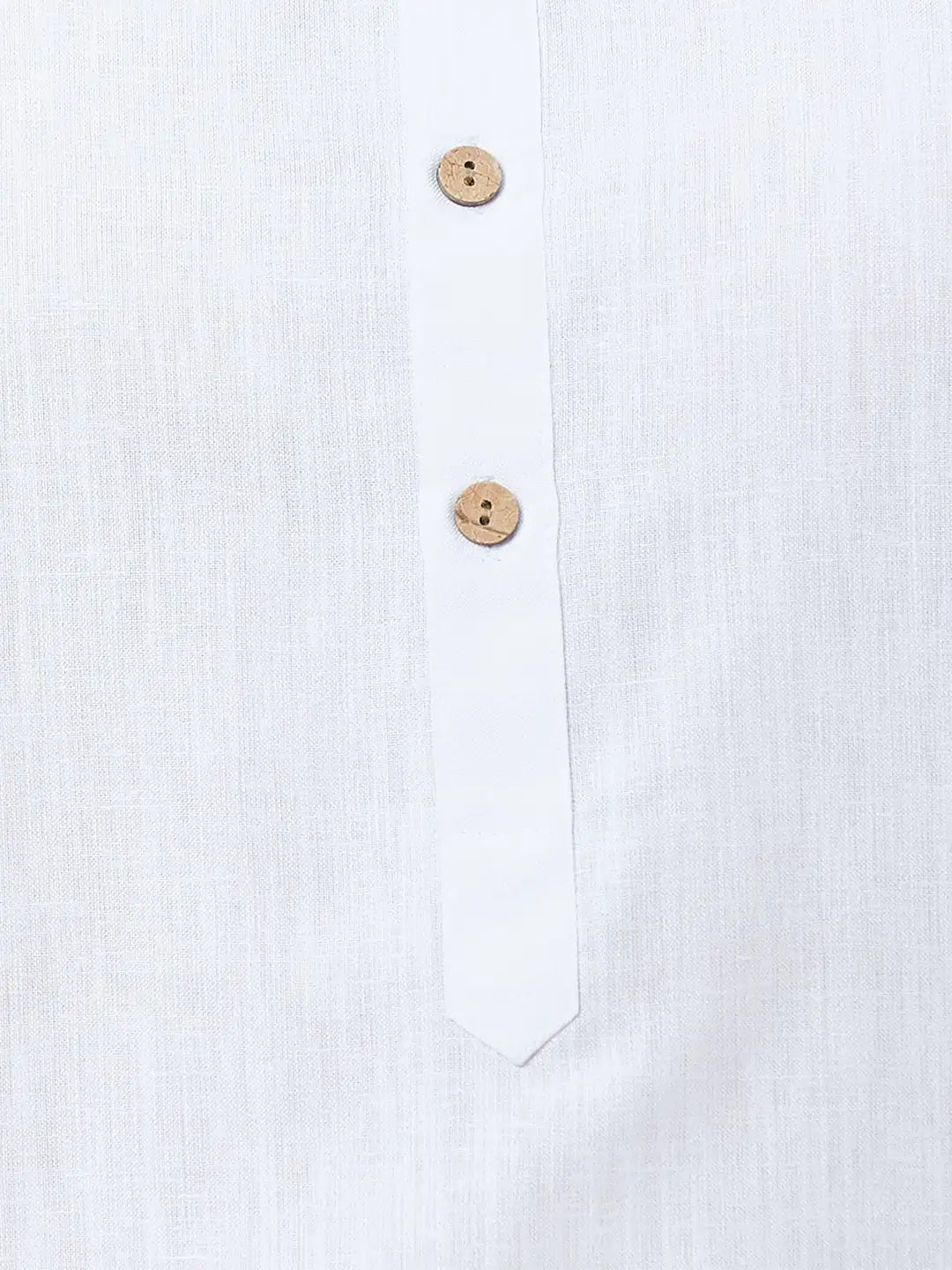 Men Orange Structure Polyester Kurta