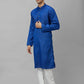 Men Maroon Solid Polyester Kurta