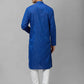 Men Maroon Solid Polyester Kurta