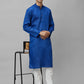 Men Maroon Solid Polyester Kurta