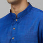 Men Maroon Solid Polyester Kurta