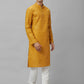 Men Pink Print Cotton Polyester Blend Kurta