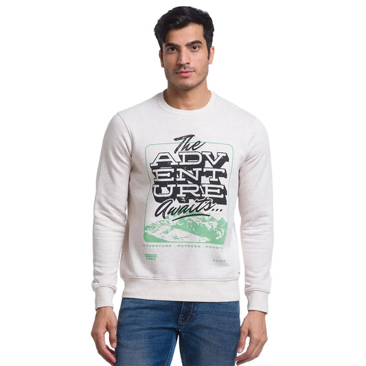 Men Regular Fit Blue Sweatshirt