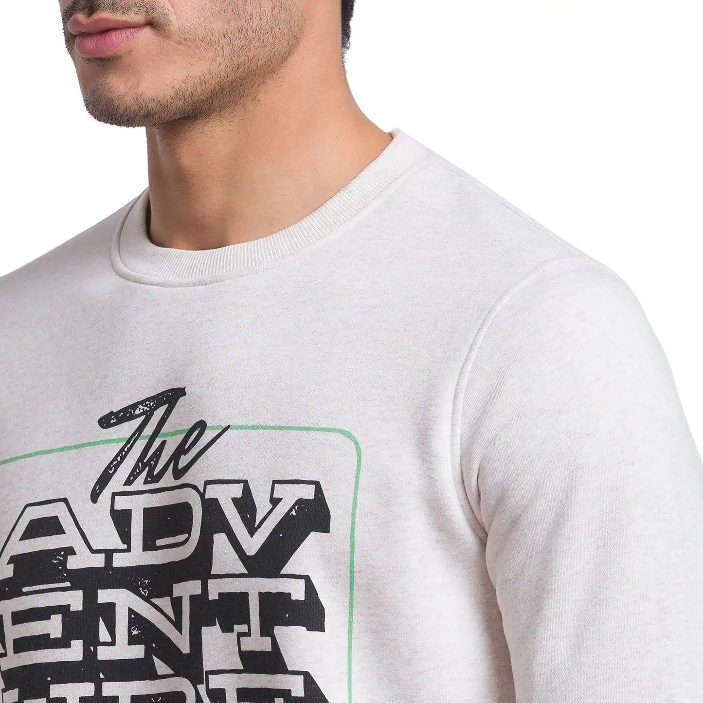 Men Regular Fit Blue Sweatshirt