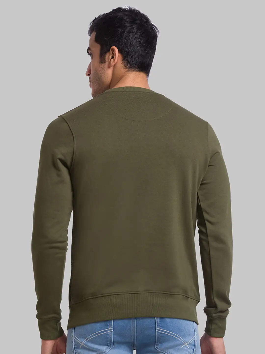 Men Regular Fit Blue Sweatshirt