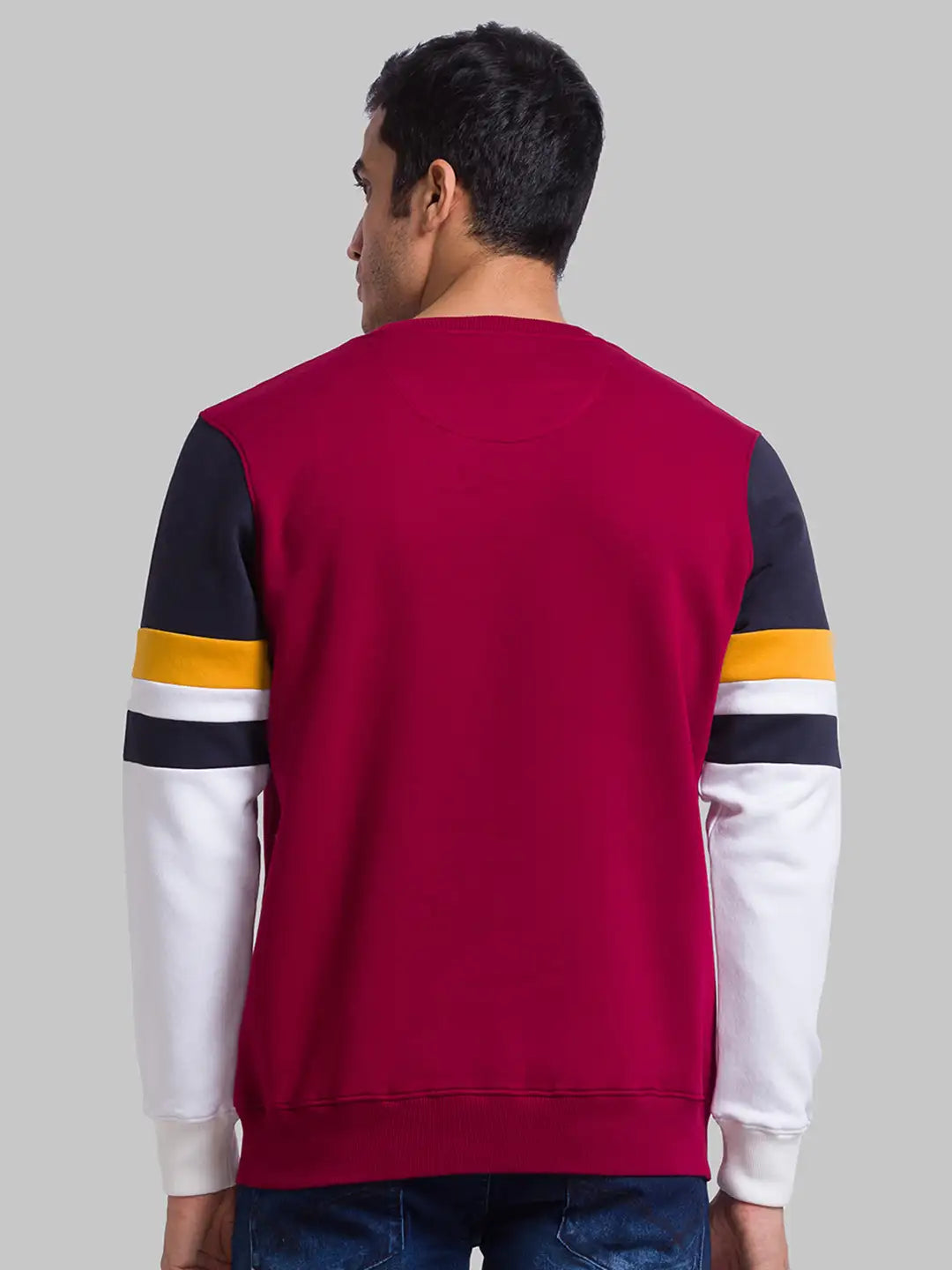 Men Regular Fit Orange Sweatshirt