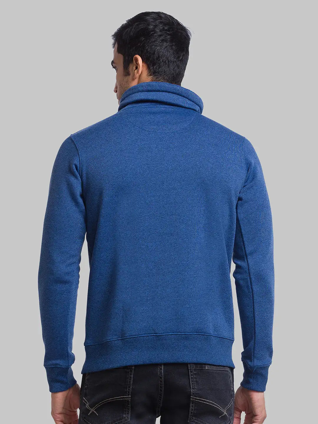 Men Regular Fit Light Blue Sweatshirt