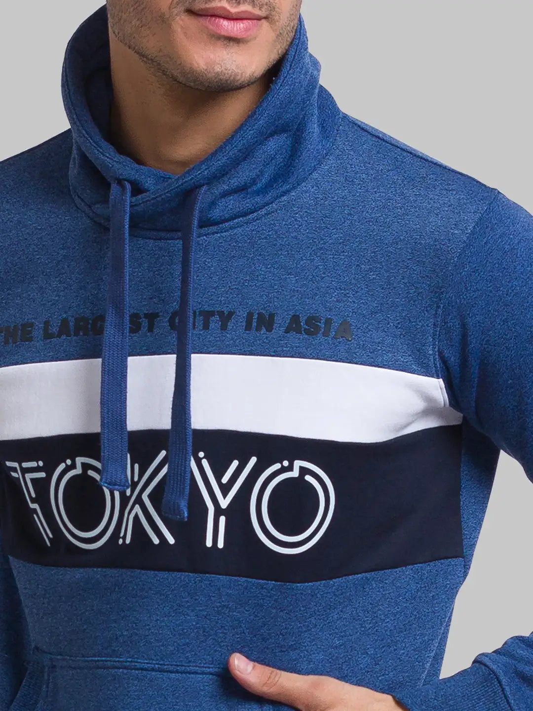 Men Regular Fit Light Blue Sweatshirt