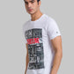 Men Regular Fit Blue T-Shirt