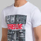 Men Regular Fit Blue T-Shirt
