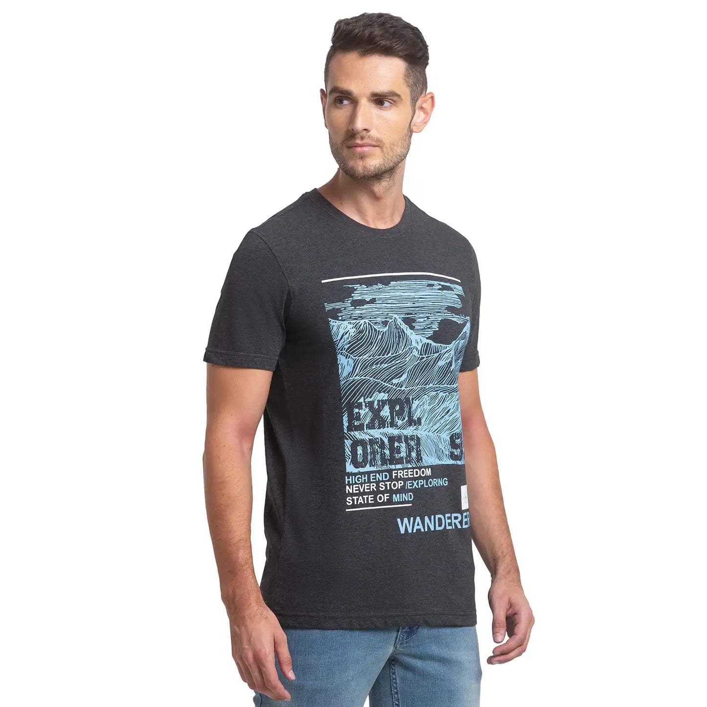 Men Slim Fit Blue Shirt
