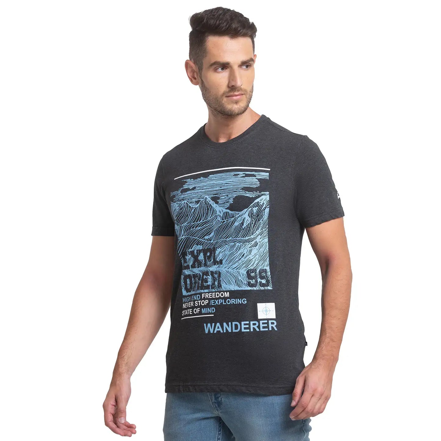 Men Slim Fit Blue Shirt