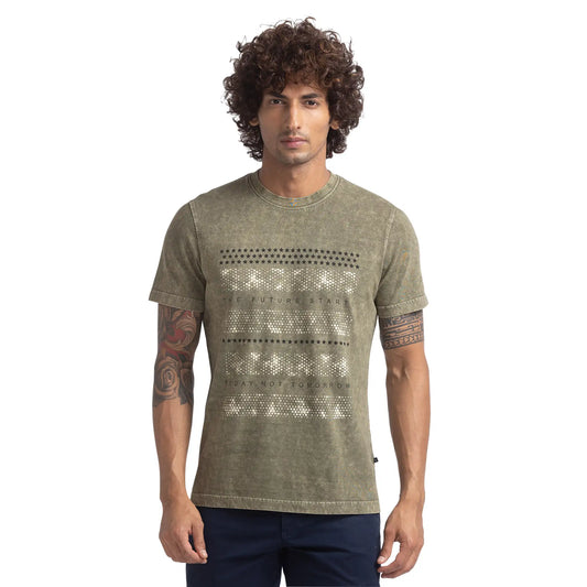 Men Regular Fit Maroon T-Shirts