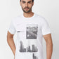 Parx Regular Fit Graphic Print Black T-Shirt