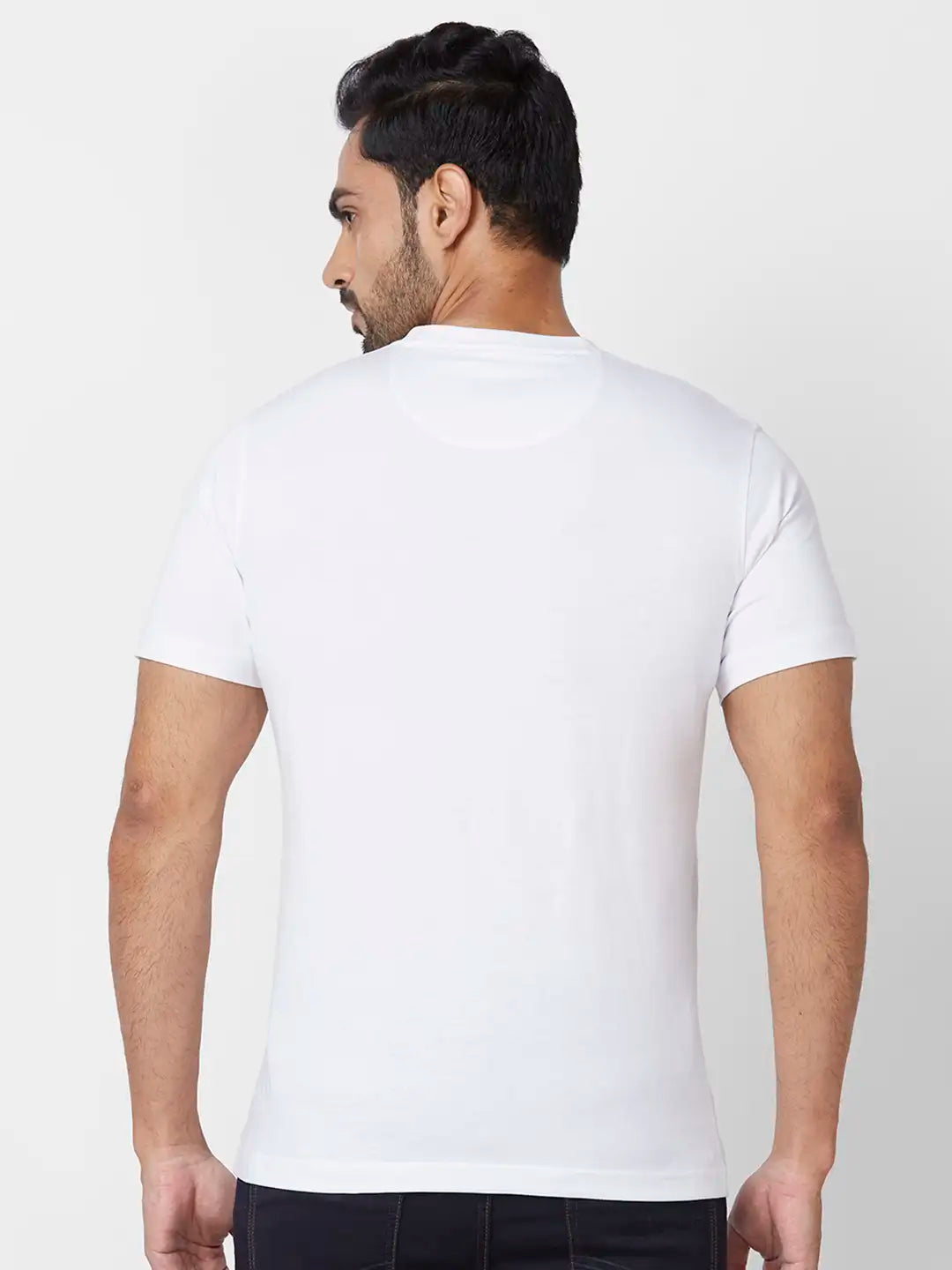 Parx Regular Fit Graphic Print Black T-Shirt