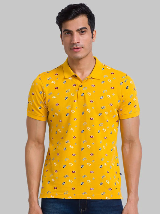 Men Regular Fit Light Green Polo
