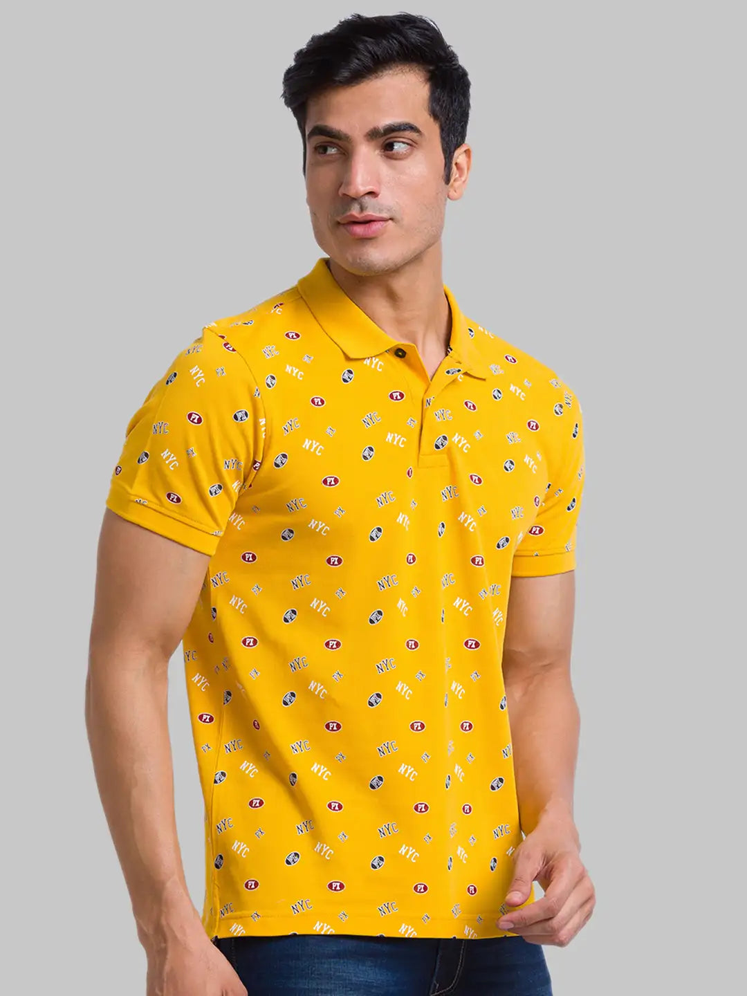 Men Regular Fit Light Green Polo