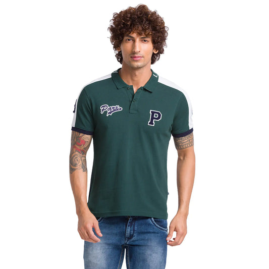 Men Regular Fit Black T-Shirts