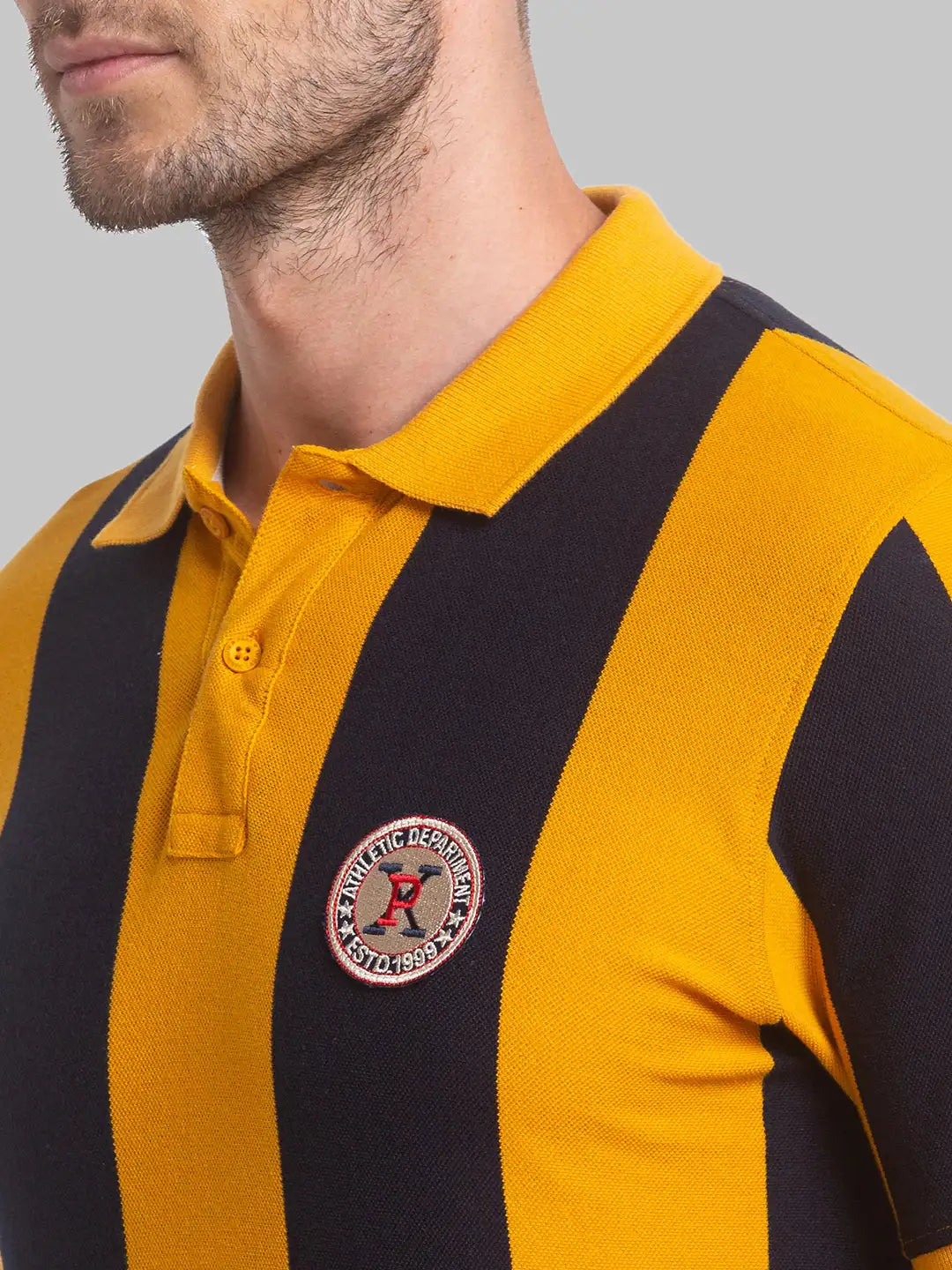 Men Regular Fit Blue Polo