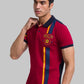 Men Regular Fit Blue T-Shirt