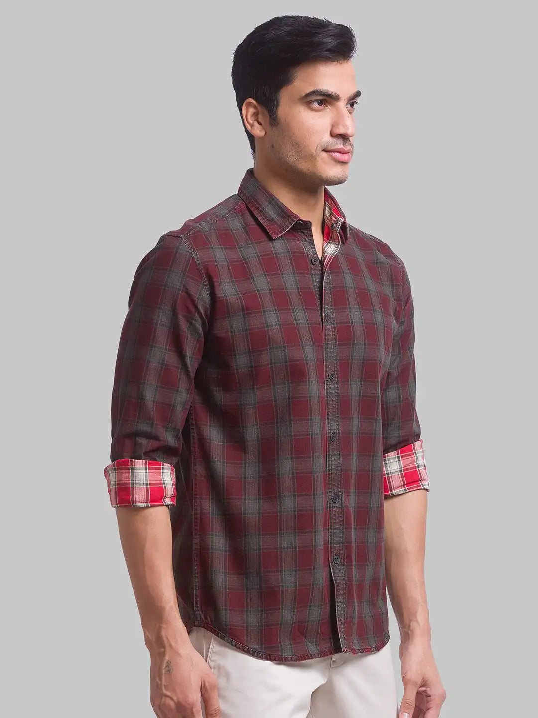 Men Slim Fit Light Blue Shirt