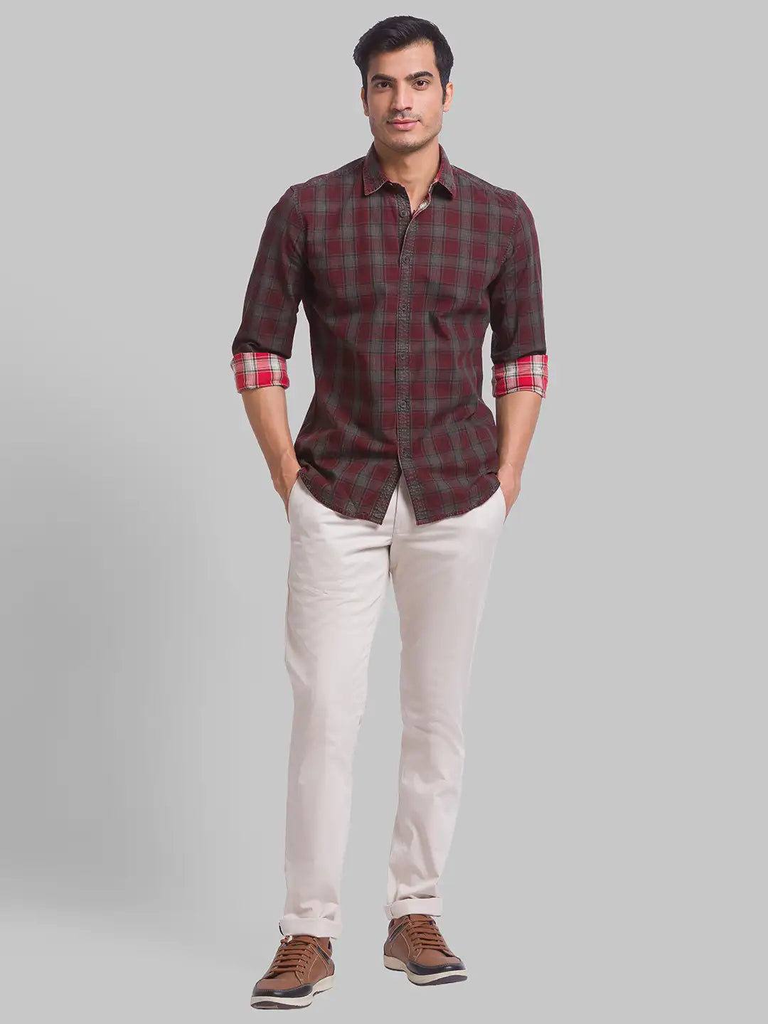 Men Slim Fit Light Blue Shirt
