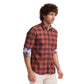 Men Slim Fit Green Shirt