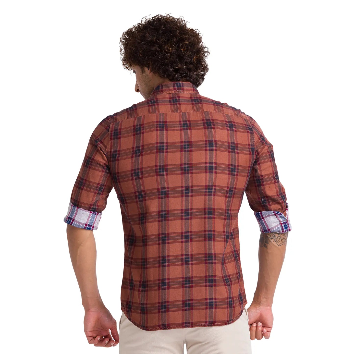 Men Slim Fit Green Shirt