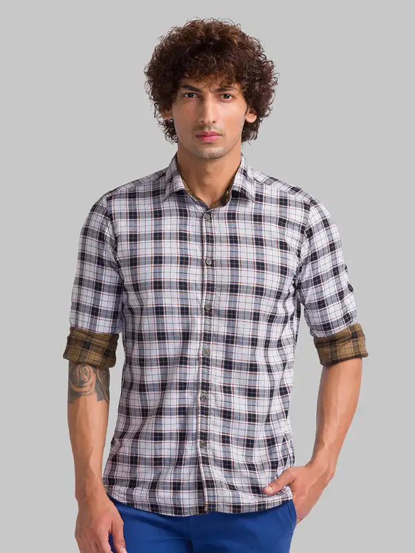 Men Slim Fit White Shirt