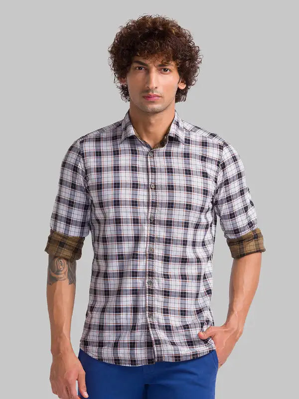 Men Slim Fit White Shirt