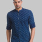 Men Slim Fit Blue Shirt