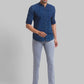 Men Slim Fit Blue Shirt