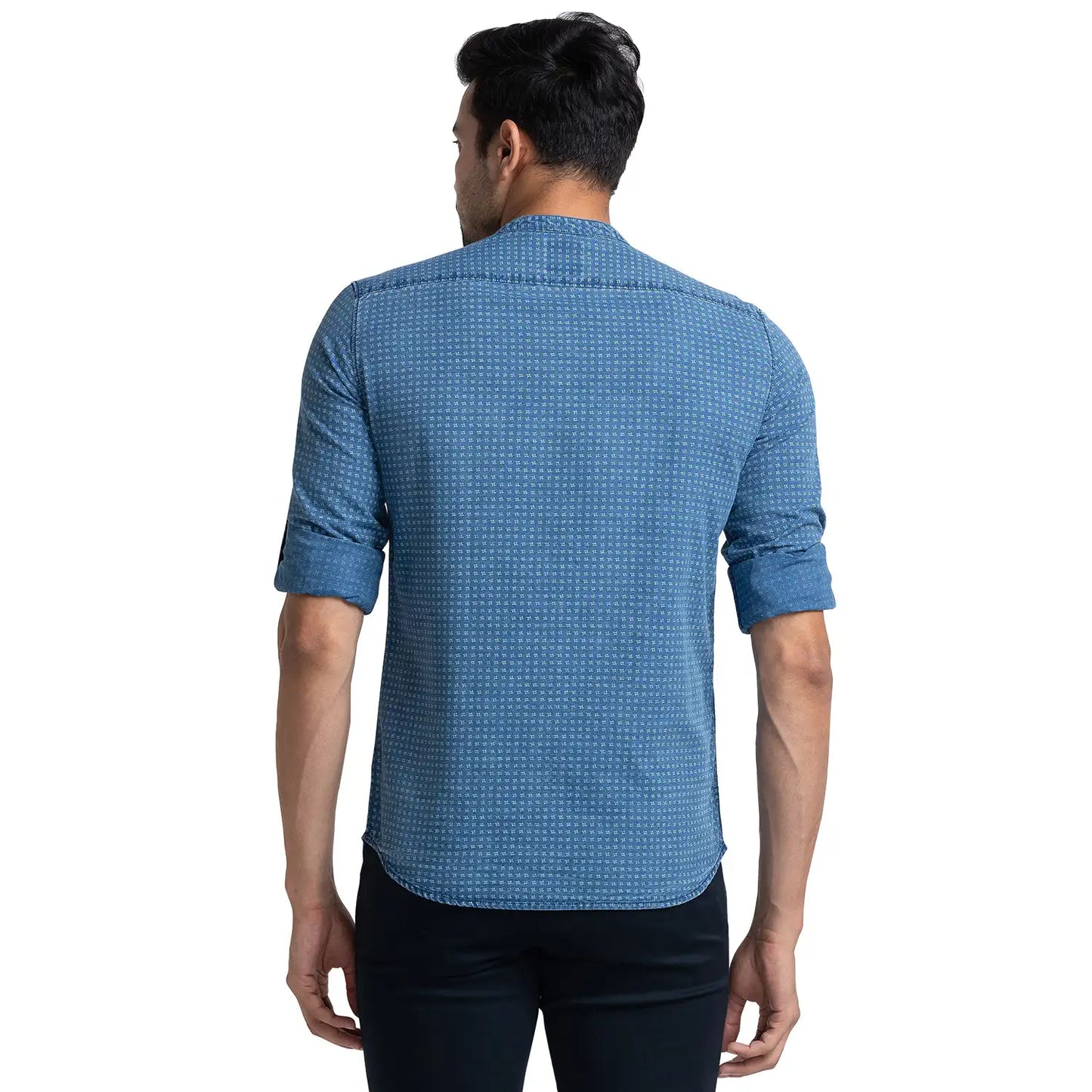 Men Slim Fit Brown Shirt