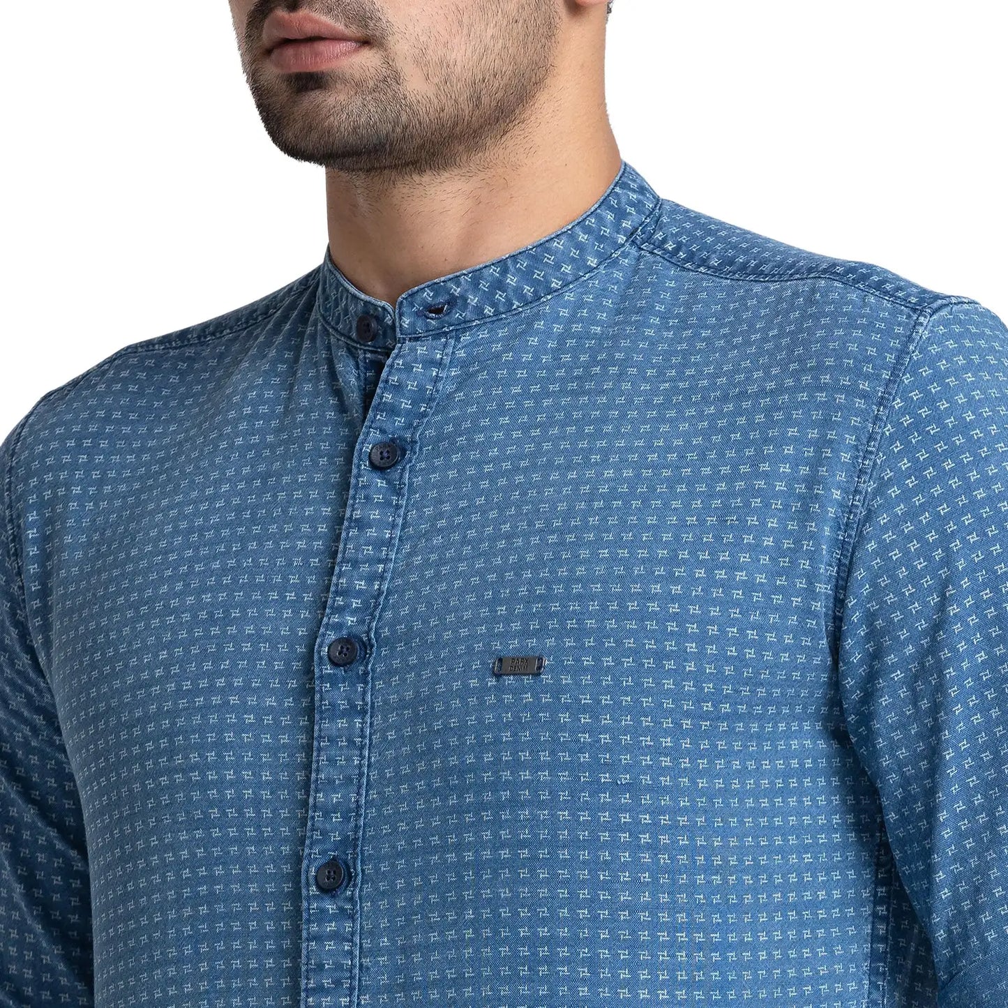 Men Slim Fit Brown Shirt
