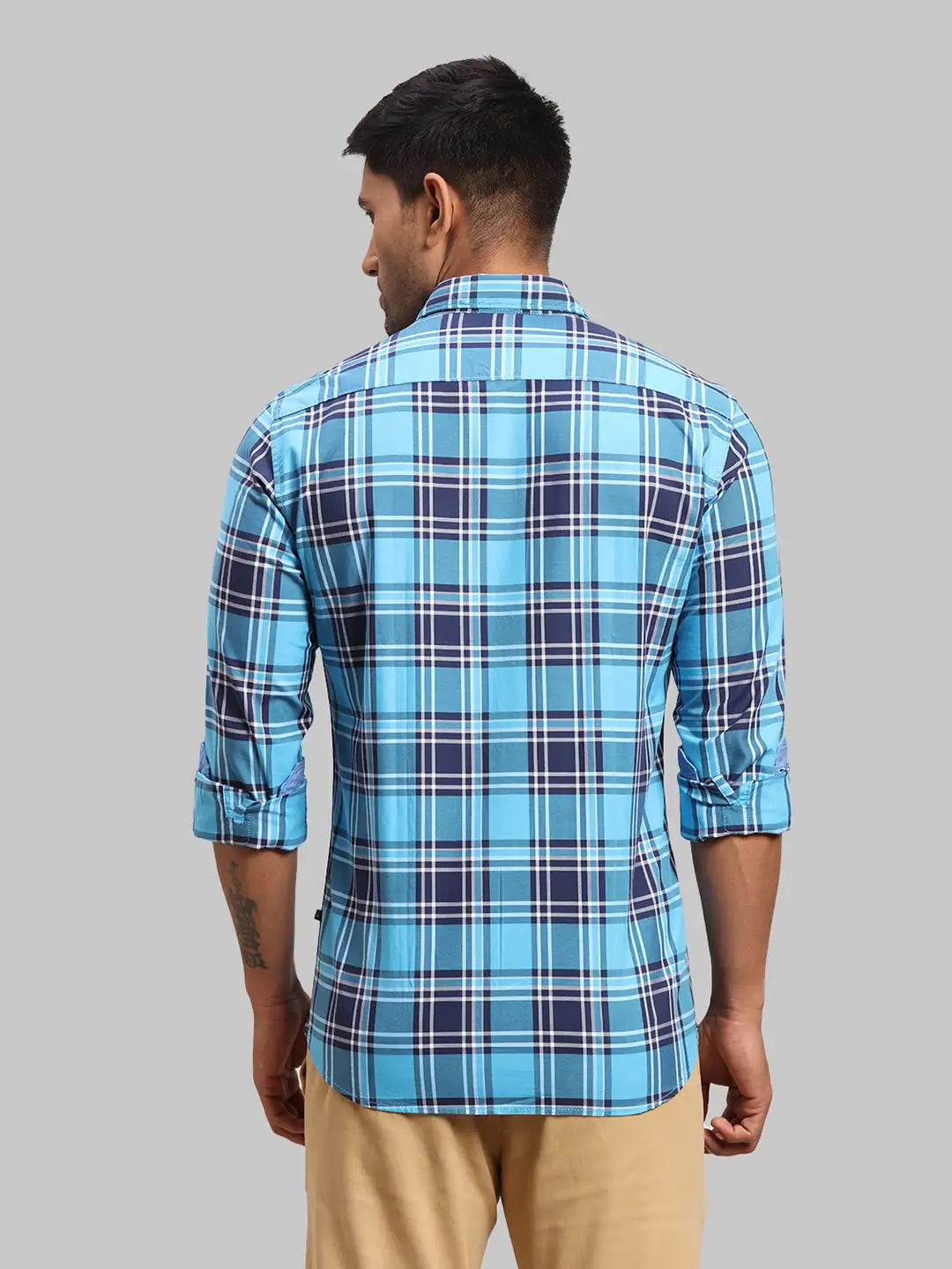 Men Slim Fit Dark Green Shirt