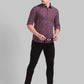Men Slim Fit Violet Shirt