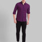 Men Slim Fit Dark Blue Shirt