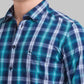 Men Slim Fit Blue Shirt