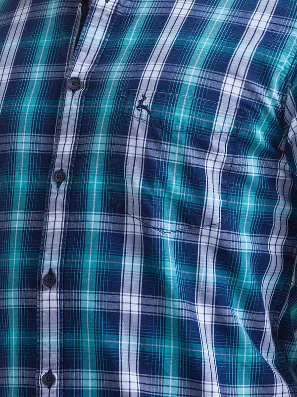 Men Slim Fit Blue Shirt