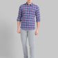 Men Slim Fit Dark Blue Shirt