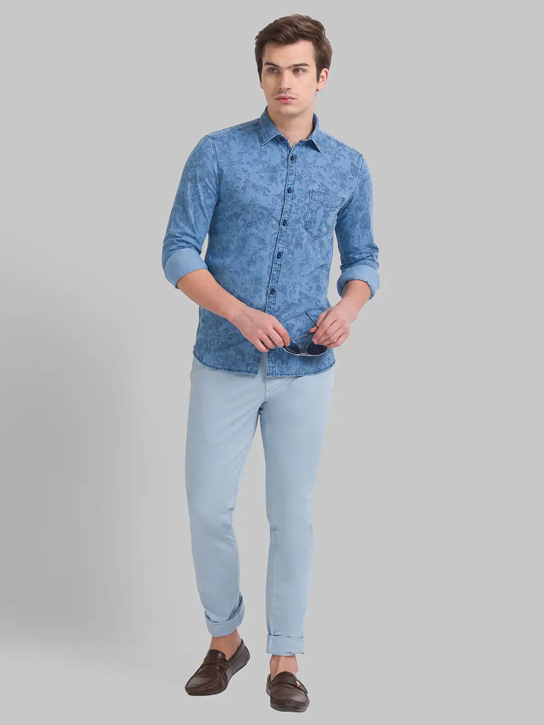 Men Slim Fit Medium Yellow Shirt