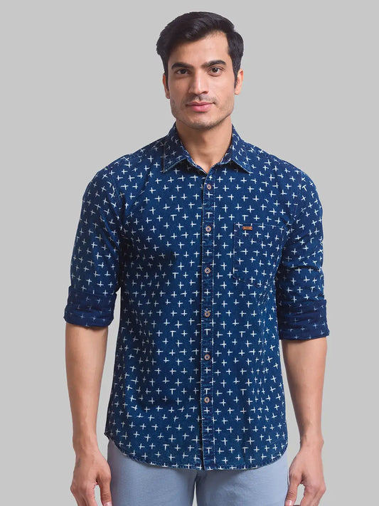 Men Slim Fit Light Fawn Shirt