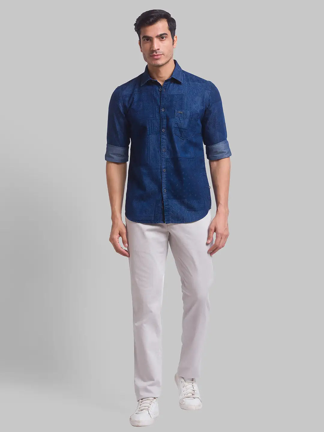 Men Slim Fit Dark Brown Shirt