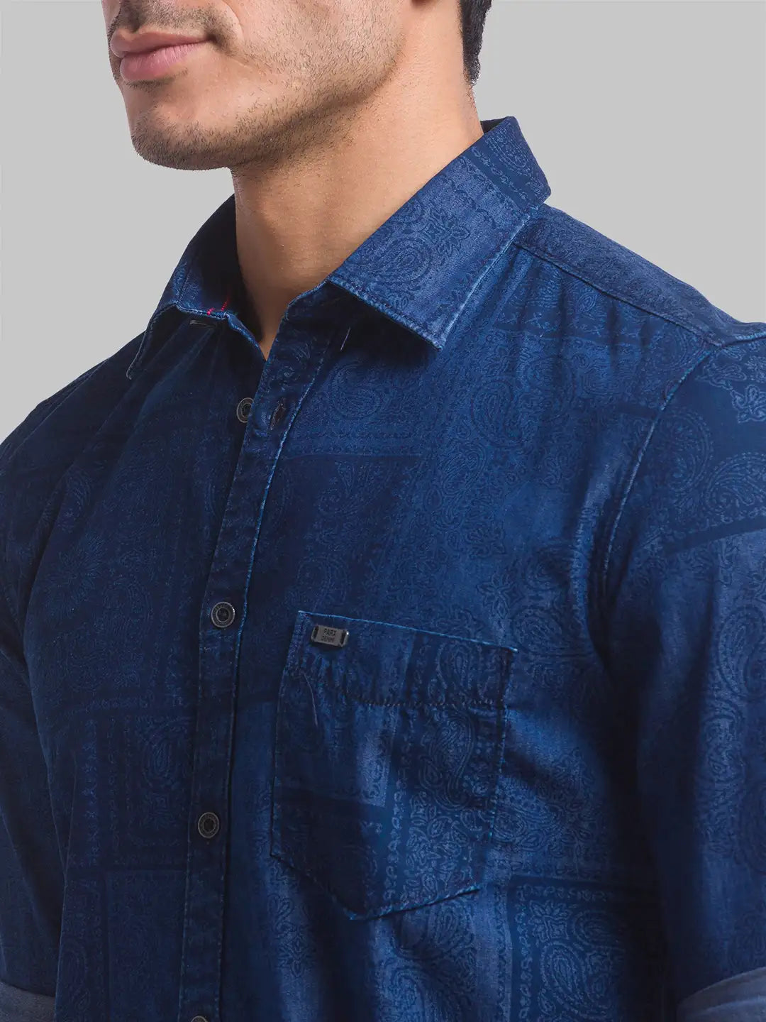 Men Slim Fit Dark Brown Shirt