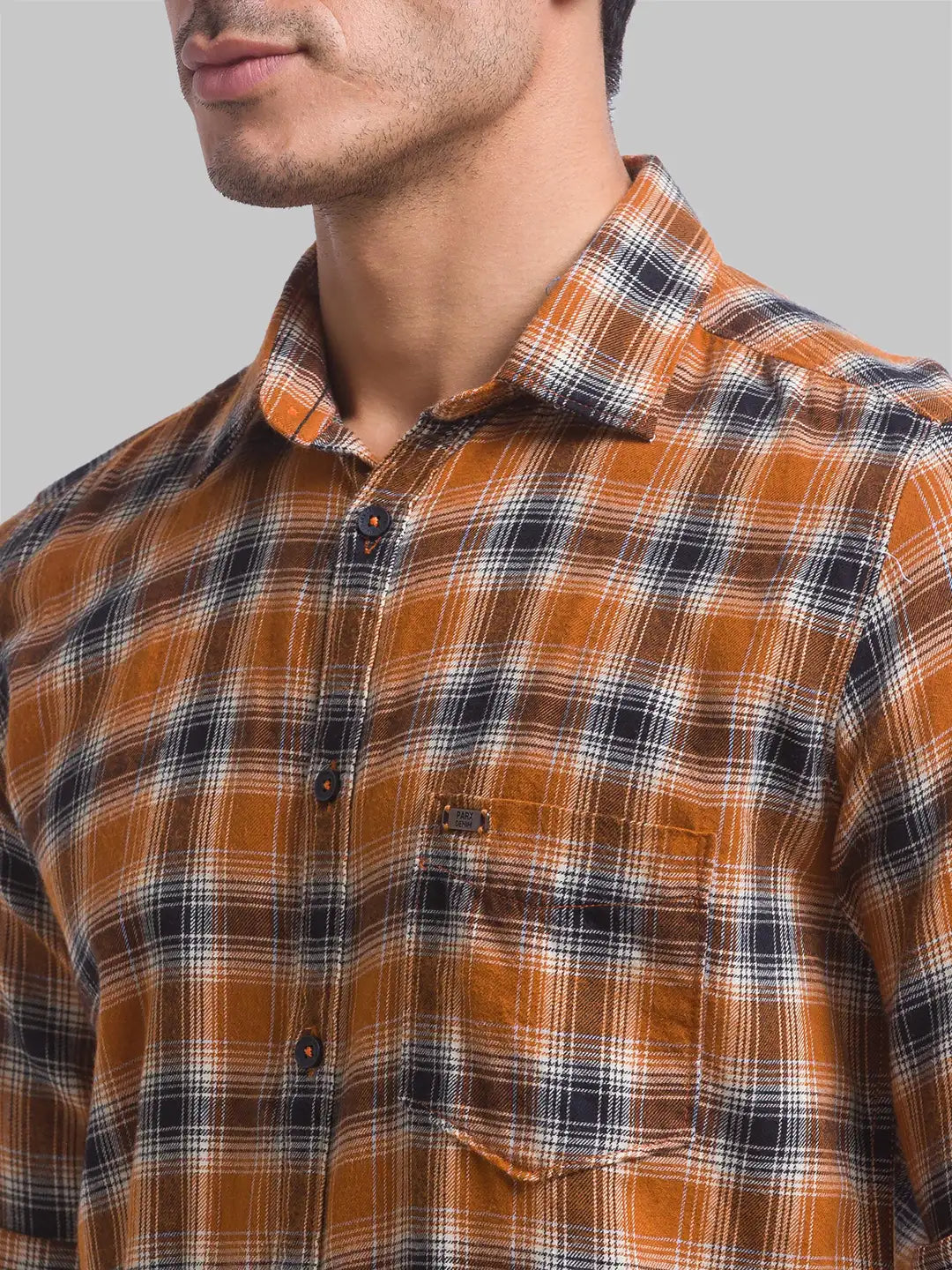 Men Slim Fit Medium Blue Shirt