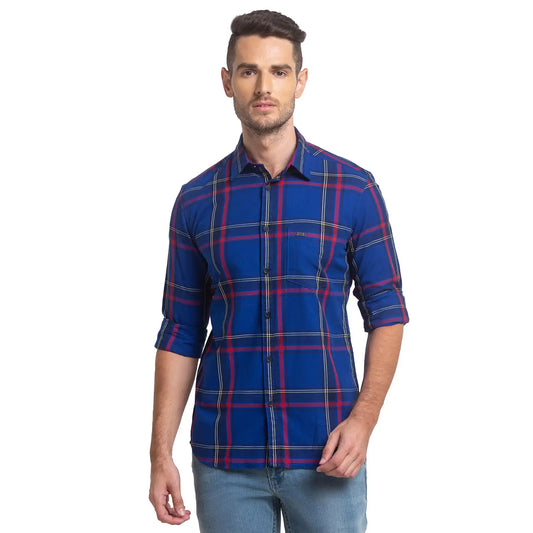 Men Slim Tapered Fit Blue Jeans